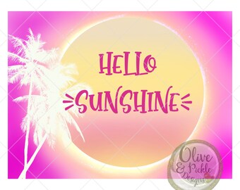 Diseños de verano//Beachy PNG//Palmeras//Diseños de sublimación//Diseño transparente//ClipArt//Instant Download//Digital Download//PNG//Sunshine