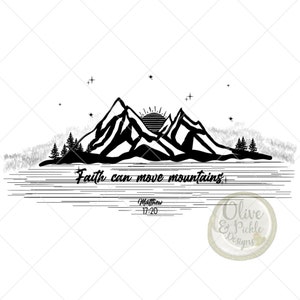Religious Design//God//Faith Can Move Mountaints PNG//Sublimation Design//PNG//Faith//Christian Images//Digital Download//Instant Download