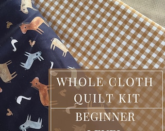 Silly Goose Quilt Kit Farm Whole Cloth Quilt Fabric for Baby Shower Gift Quilt Gender Neutral Baby Quilt Kit Homestead Toddler Quilt Kit