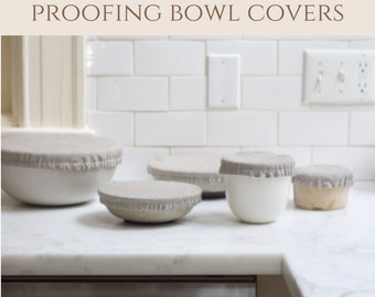 Linen Sourdough Bowl Cover for Zero Waste Kitchen Storage Jar Cover for Kombucha Jar Cover Dough Rising Cover Bread Proofing Cover Reusable