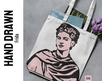 Frida SVG, PNG, Cricut, silueta, Cricut svg, silueta svg, Frida Kahlo Svg, silueta de Frida Kahlo, clip art de Frida