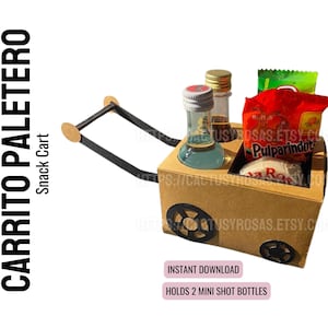 Carrito Paletero, Tequila Shot Cart, 3D-svg-bestand, Mexicaans feestthema