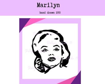 Marilyn Monroe SVG, Cricut, Silhouette, Cricut svg, Classic Beauty celebrity svg, Marilyn Monroe shirt graphic, Marilyn Vector