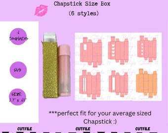 Chapstick Party Favor Box, Lipbalm Box SVG, Cutfile for Custom Packaging Box