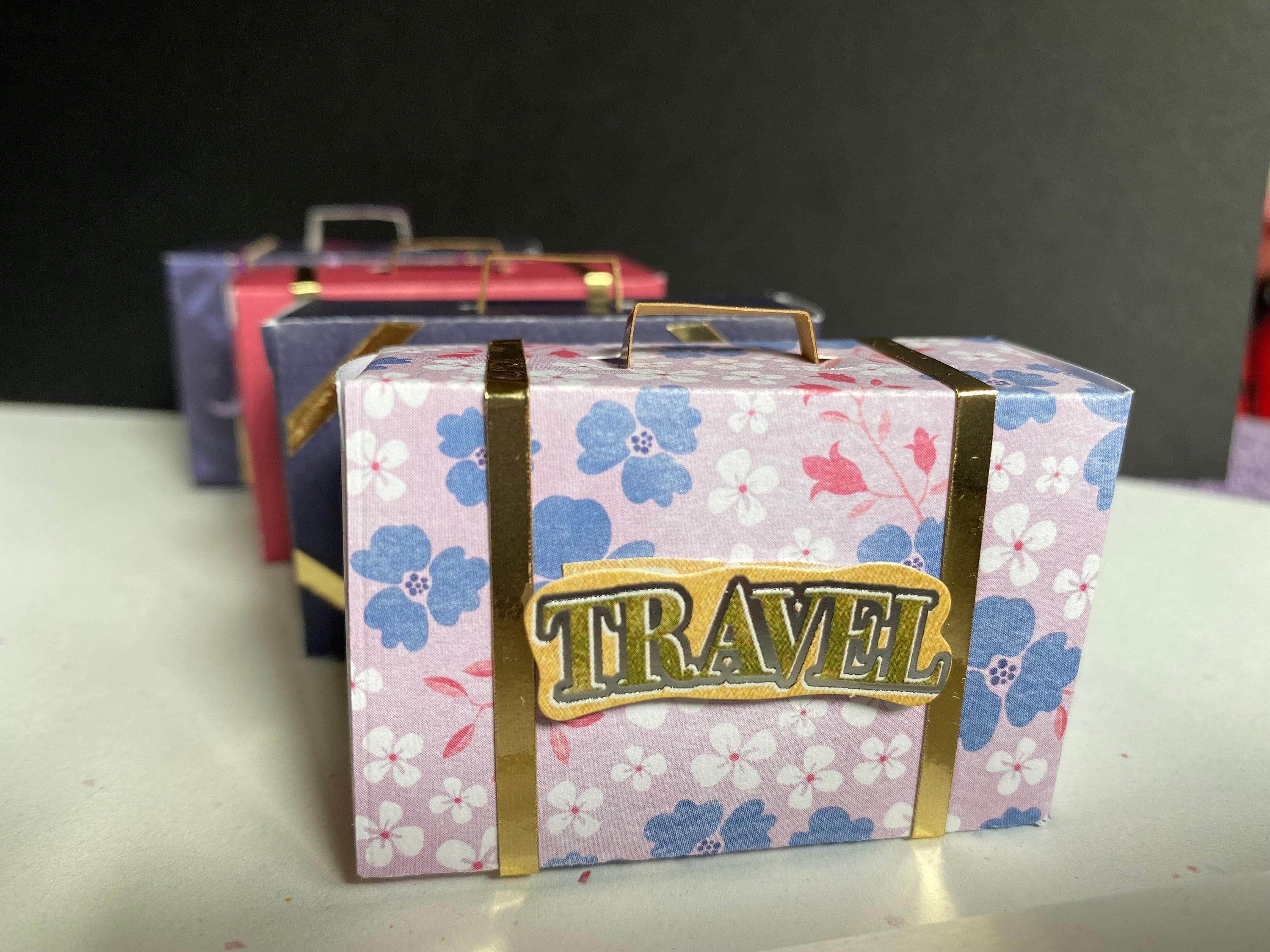 Small Gift Box With Handle Template, Briefcase Box, Luggage Gift Box