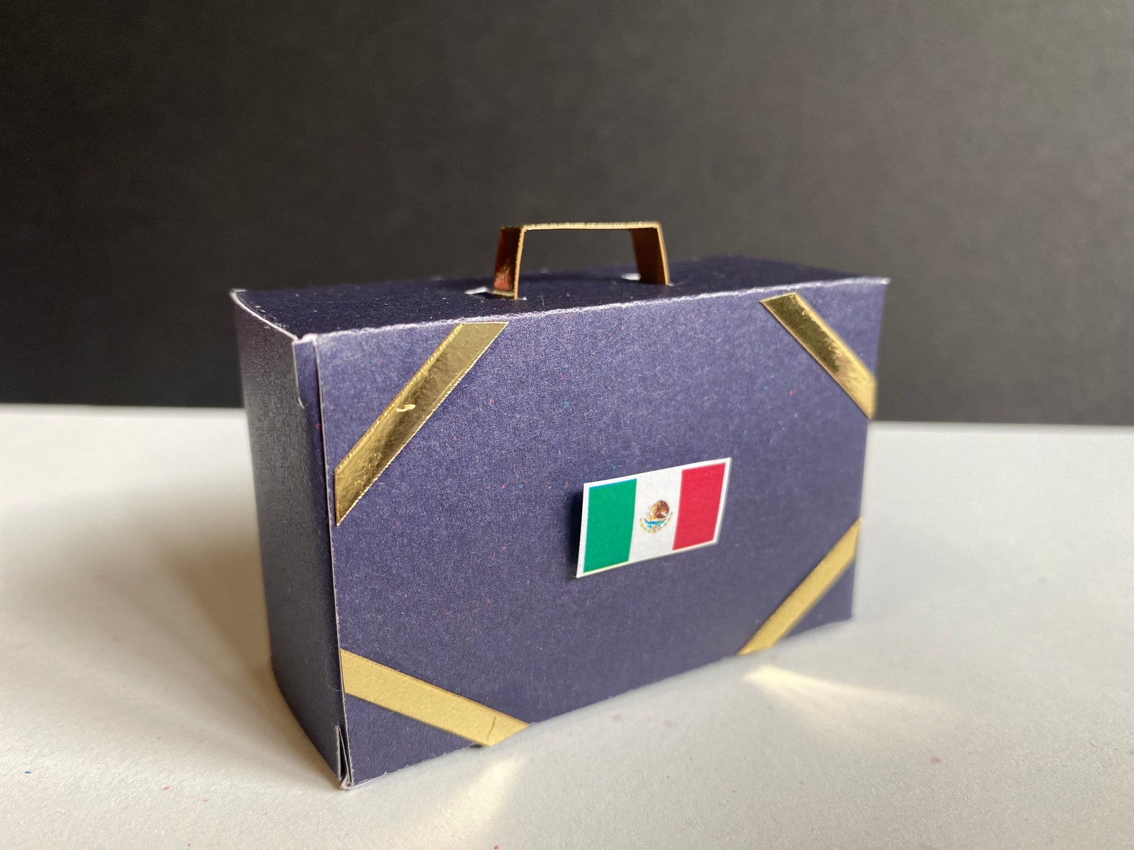 Small Gift Box With Handle Template, Briefcase Box, Luggage Gift Box, Party Favor Box With