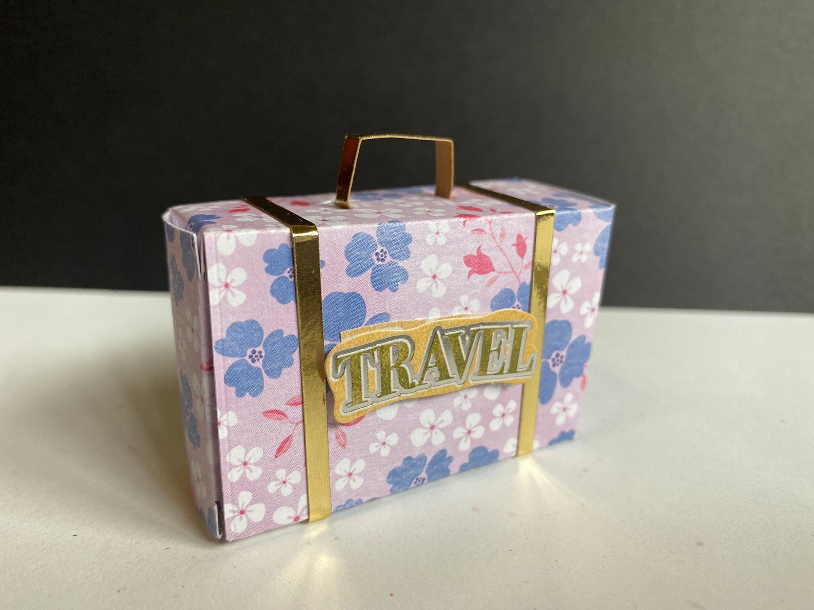 Small Gift Box With Handle Template, Briefcase Box, Luggage Gift Box, Party Favor Box With
