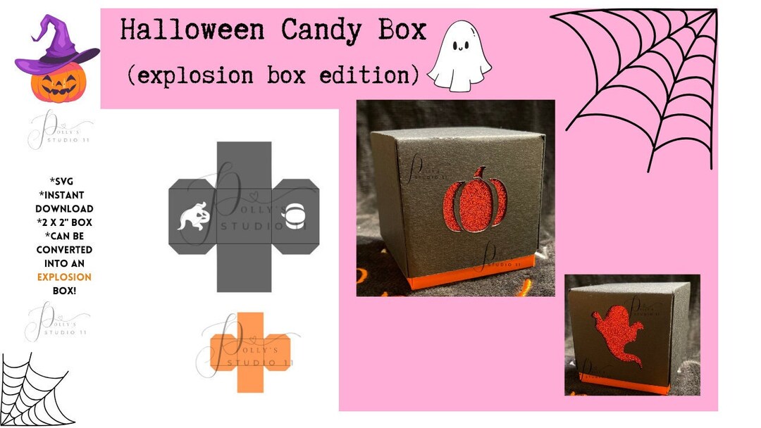 Spooky Halloween Candy Party Favor Box 2x2 Etsy