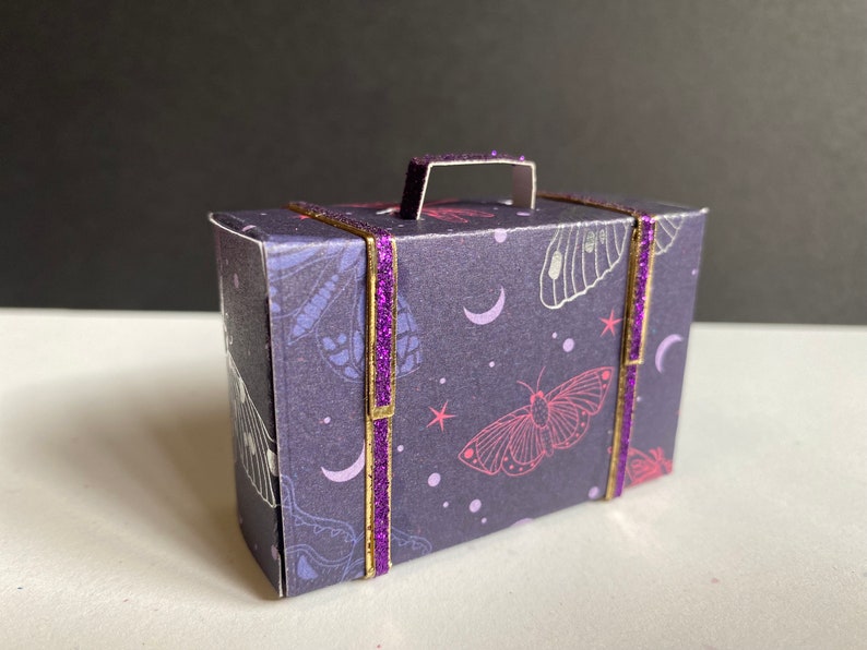 Small Gift Box With Handle Template, Briefcase Box, Luggage Gift Box