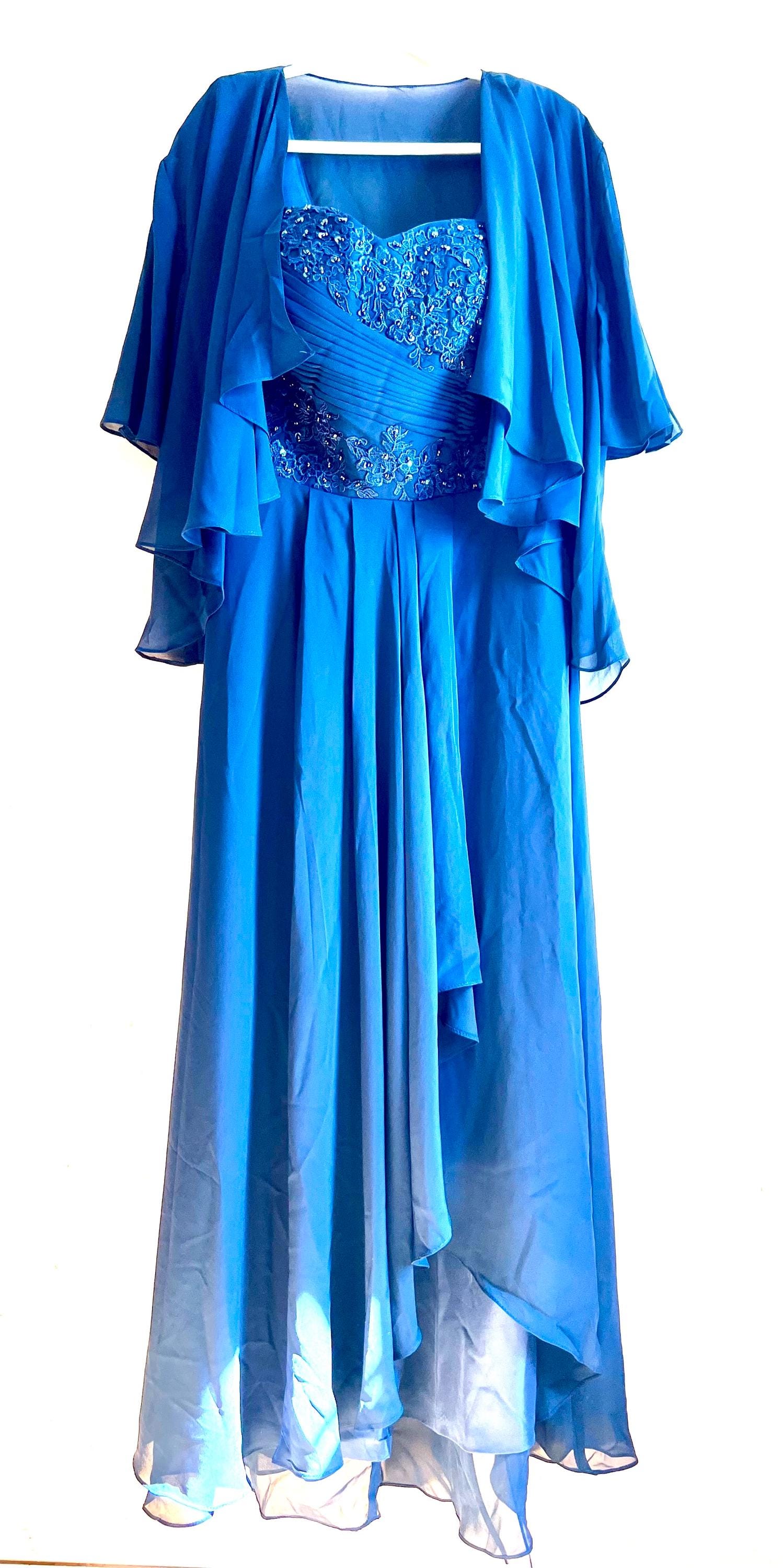 cobalt blue dress formal Sky Blue Corset Cutout Long Formal Dress with Slit, Sky Blue / Custom Size main image 1