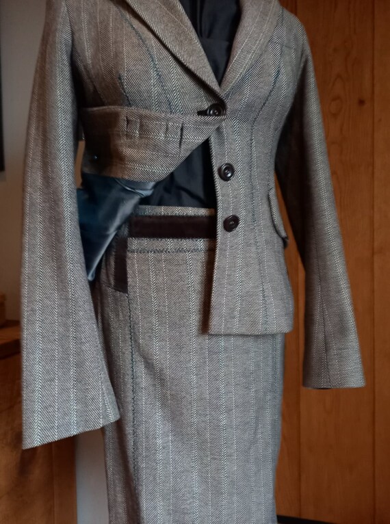 Rare Vintage 1940s Style Karen Millen Suit Skirt Jack… Gem