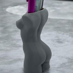 3D Printed Female Body Pen Holder – Goddess Torso Pencil Cup | Aesthetic Desk Organizer | Modern Office Decor | Gift for Her, Minimalist Art