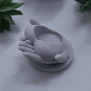 Hand-shaped candle holder – 3D printed candle holder – spiritual decoration – meditation gift – tealight holder hands modern