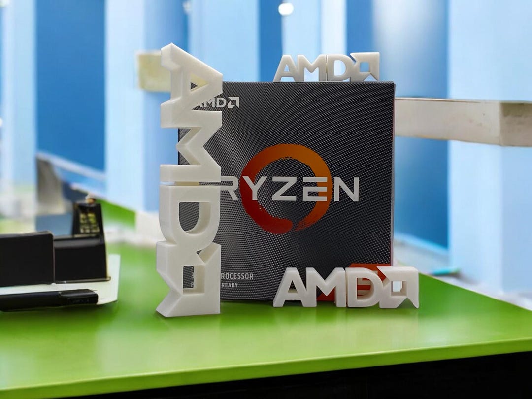 AMD 3D Logo Lettering – Perfect PC Gaming Decoration | Gift for Gamers ...
