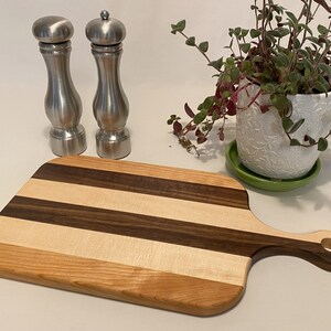 Handmade Hardwood Charcuterie Board/Serving Board, Walnut, Hard Maple, Cherry.