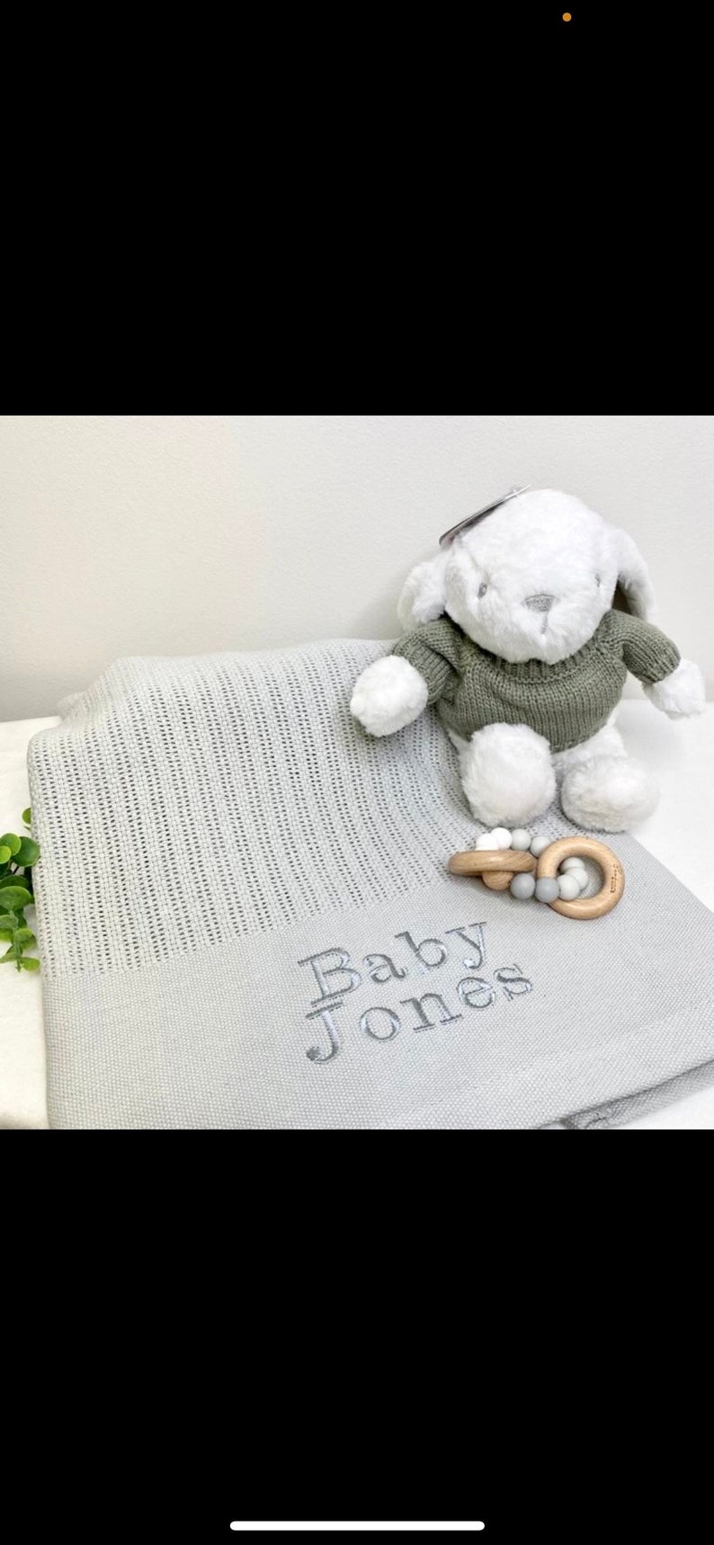 Personalised Baby Blankets Grey Cellular Kids Blanket Etsy UK