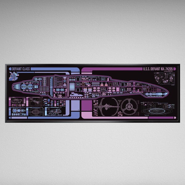 Science Fiction Schematic - 36 x 11.75 inches Print