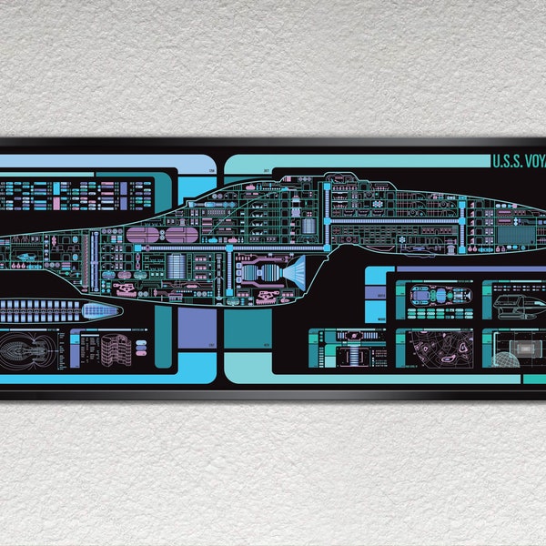 Science Fiction Schematic - 36 x 11.75 inches Print