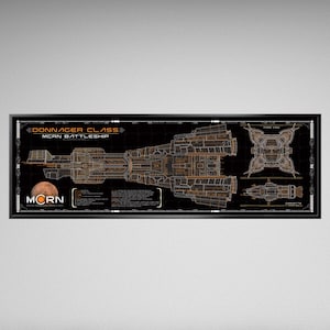 MCRN Donnager Class Battleship - 36 x 11.75 inch Print