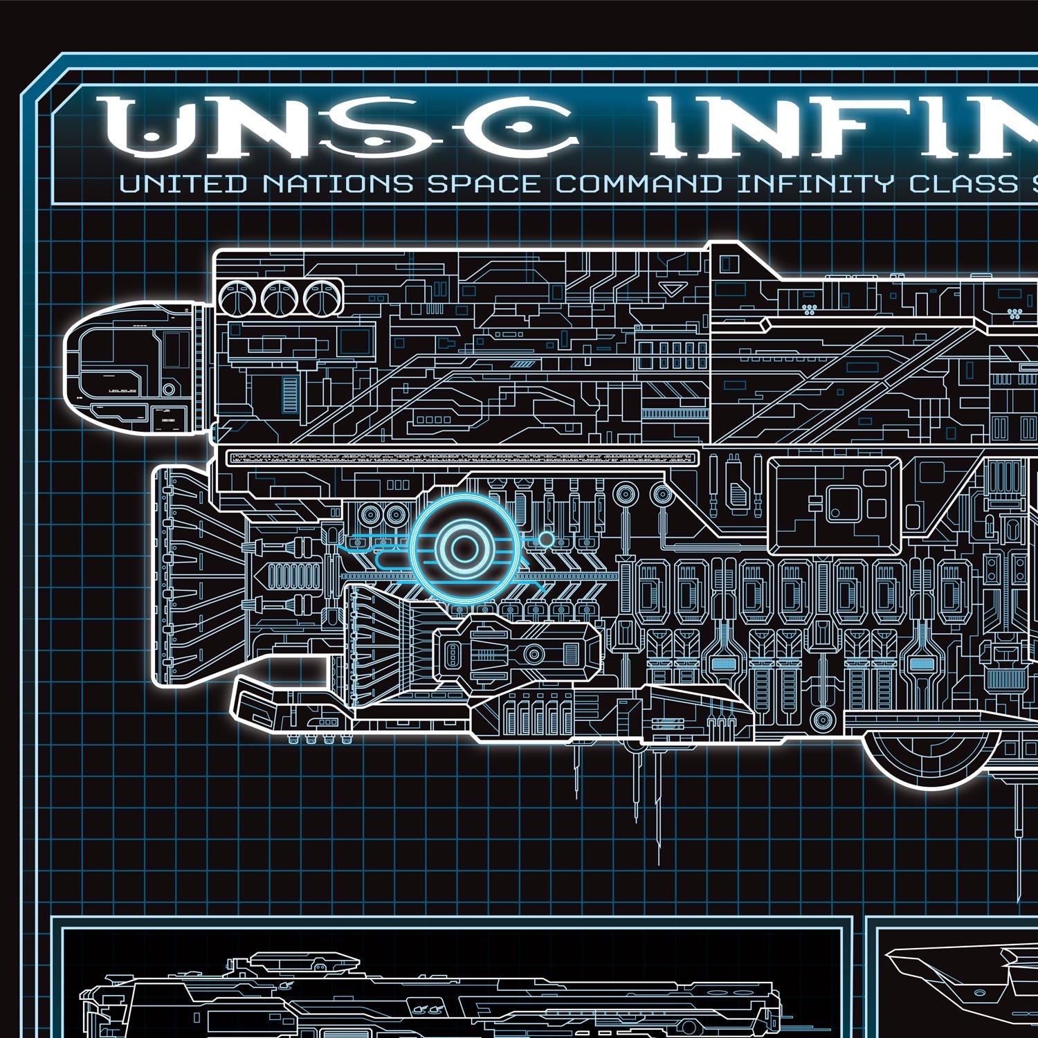 Unsc Infinity Class UNSC Infinity - Infinity Class Starship - 36 X 11.75 Inch Print - Etsy
