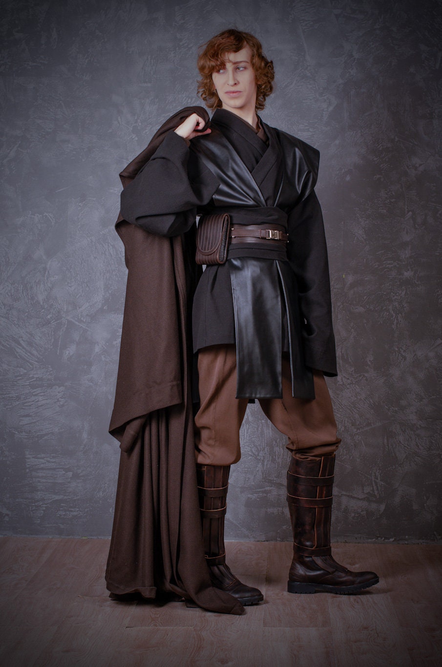 Anakin Skywalker Robe FREE SHIPPING Dark Brown Hooded Jedi Etsy Australia