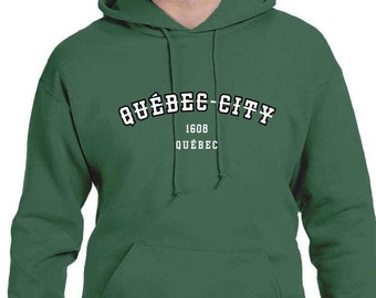 Quebec City Hoodies, Fleece Pullover Hooded Sweatshirt, Canada Hoodies, Canada Sweatshirts, Quebec City Shirts