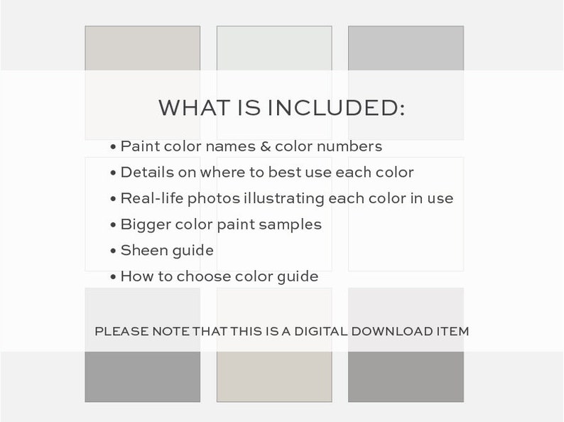 Whole House Neutral Color Paint Palette, Benjamin Moore Interior Paint