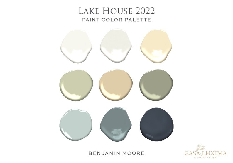 Whole House Color Palette, Benjamin Moore Color Palette, Modern