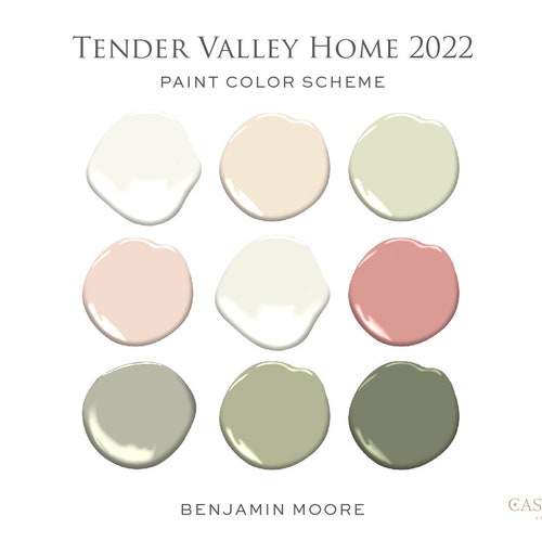 Modern Neutral Home Color Palette Benjamin Moore Interior Etsy