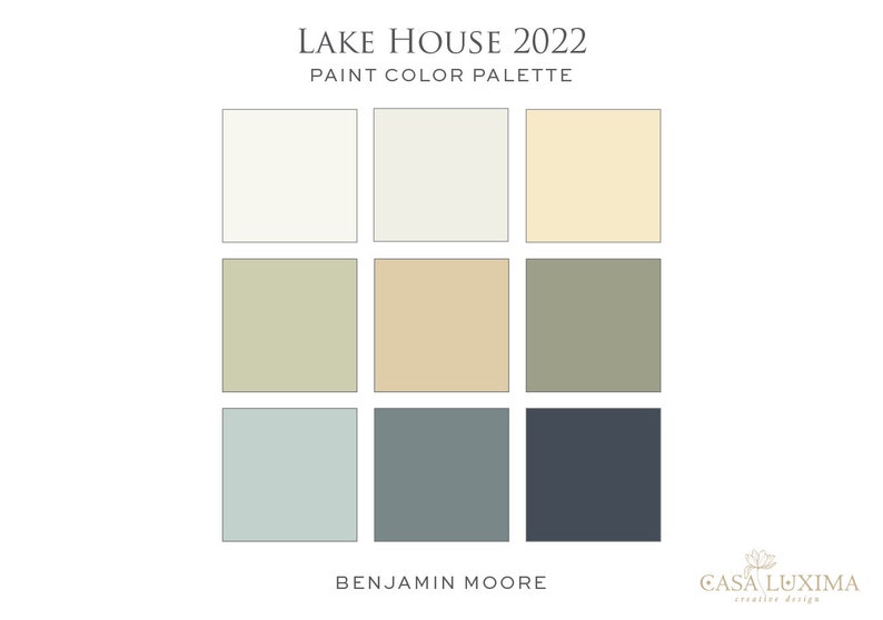 Whole House Color Palette, Benjamin Moore Color Palette, Modern