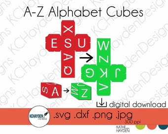Alphabet Block SVG Cube Set | DIY Educational Toy (Digital Download)