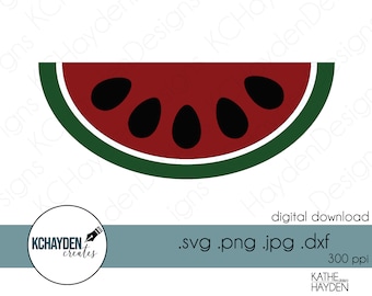 Watermelon Slice SVG, Summer Cut File (Digital Download)