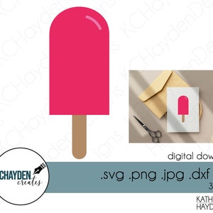 Popsicle SVG, Cute Summer Popsicle PNG Instant Download Layered Cut file for Cricut, Silhouette, ScanNCut & Sublimation Easily customizable