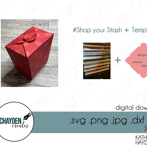 TakeOut Gift Box SVG, Simple Gift Box Cut file DXF/PNG/Jpeg for Cricut, Silhouette & ScanNCut, Digital Download for Diy gifts or goodies