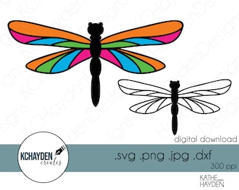 Fichier de coupe SVG libellule, bricolage, décoration (téléchargement numérique)