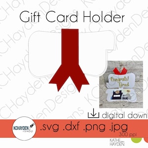 Diploma Card SVG | Graduation Gift Card Holder | Diploma-Shaped Card | Cricut & Silhouette Cut File | Congrats Grad | DXF/PNG/JPeg Included