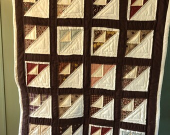 Early 1900&#39;s Scrap Quilt Wall Hanging 36&quot; x 53&quot; Vintage