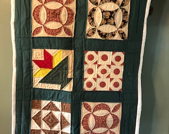 Early 1900&#39;s Scrap Quilt Wall Hanging 30&quot; x 43&quot; Vintage