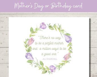 Mother's Day Card, Mom Birthday Card, Card for Mom, Mother's Day Printable, Printable Card, Blank card mom, Mom Greeting Card, Mother's Day