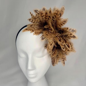 Pheasant Feather Halo Headband: Retro Derby Fascinator