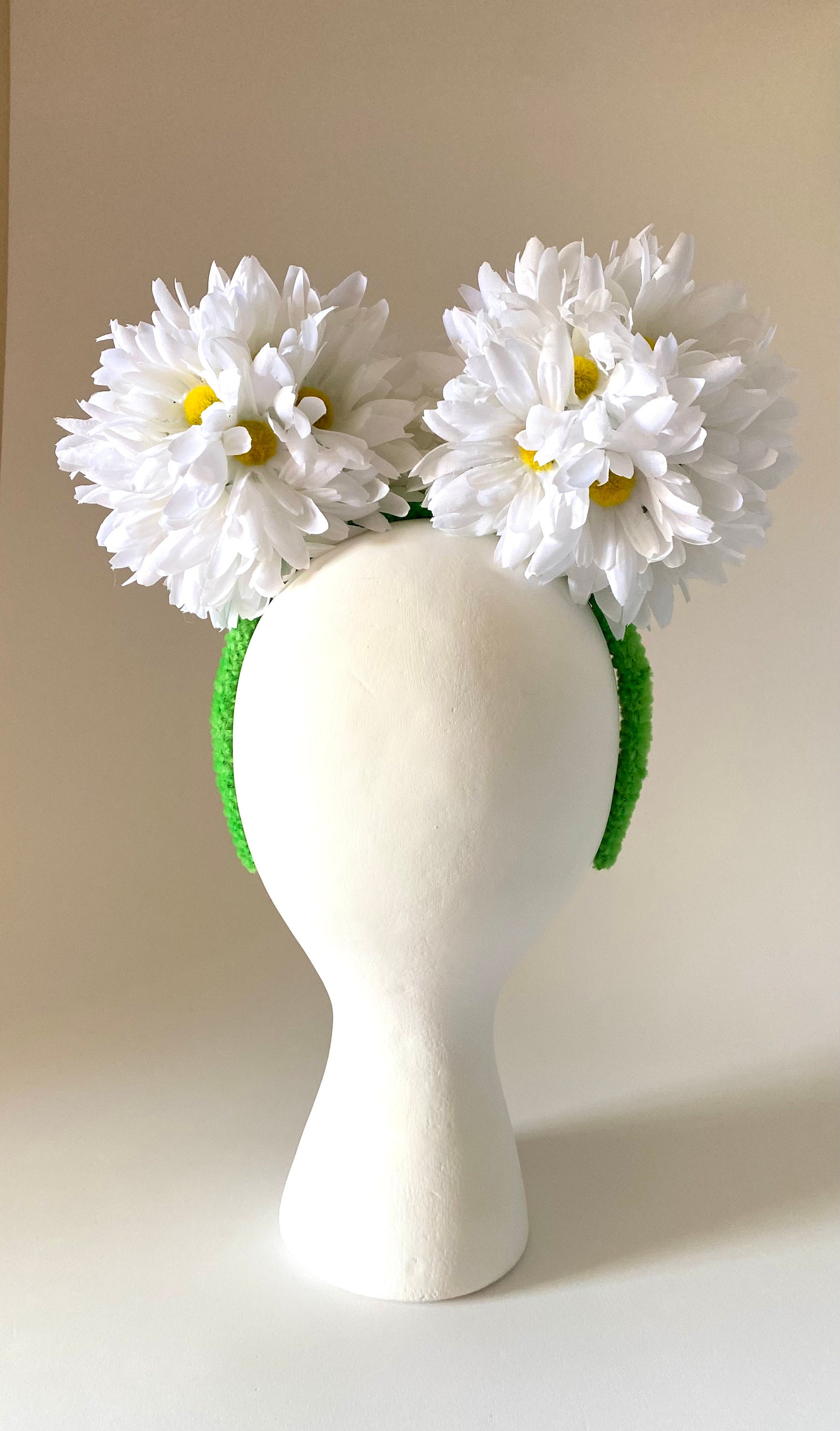 large floral headpiece