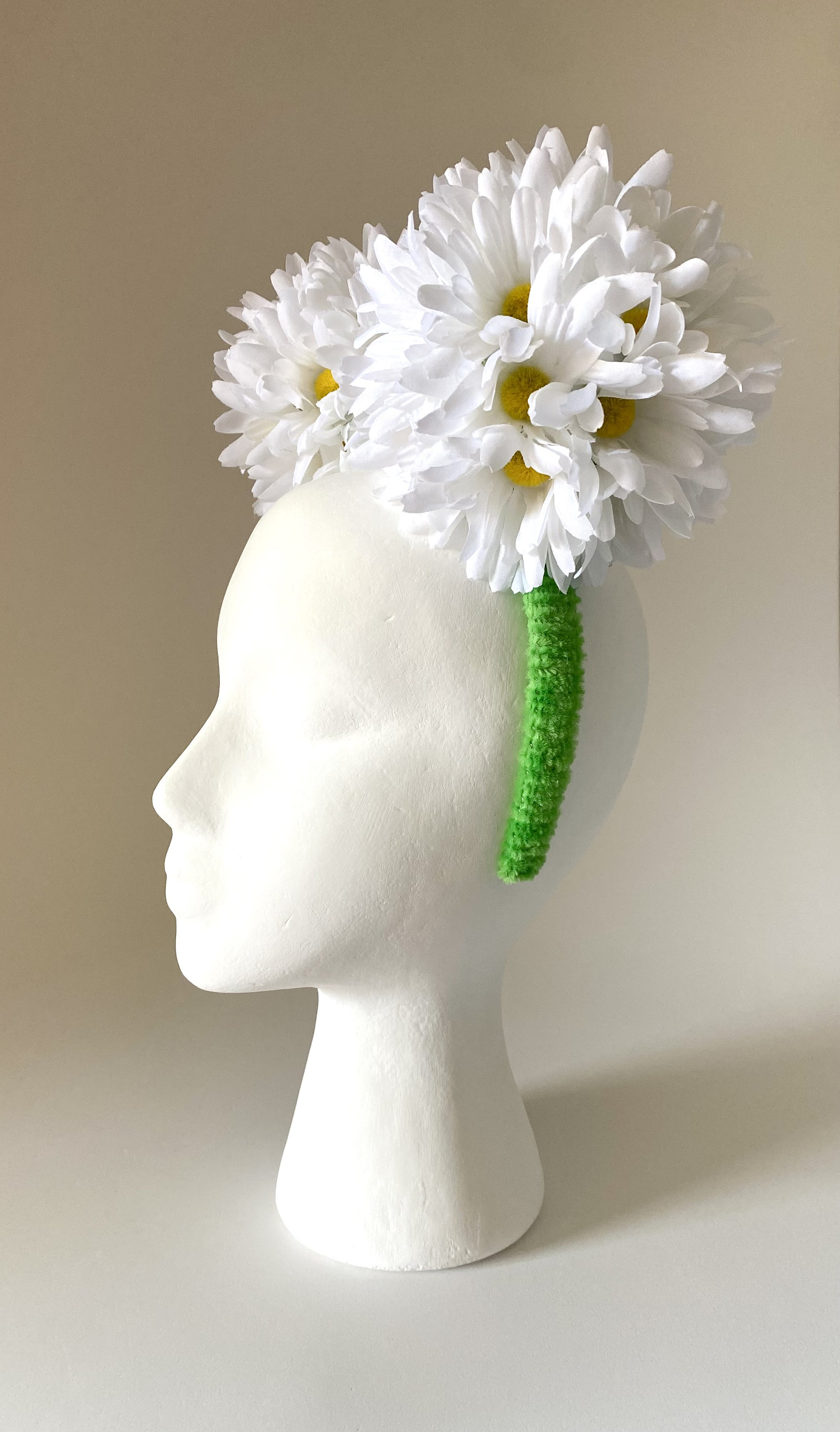 large floral headpiece