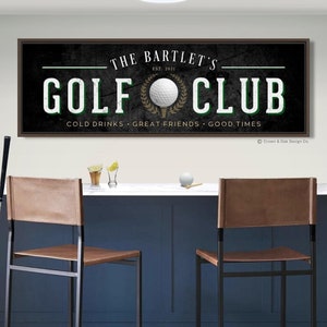 Golf Sign For Home Bar Golf Club Wall Decor Personalized Gift For Golfer Man Cave Signs Golfing Decor 19th Hole Basement Bar Sign