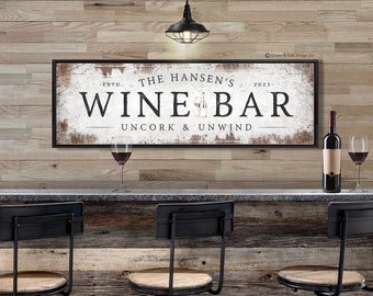 Wine Bar Sign Personalized Wine Sign For Home Bar Rustic Cellar Wall Decor Gift For Wino Farmhouse Pub Wall Art Vino Gifts