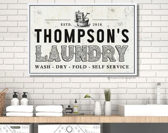 Rustic Laundry Room Sign Personalized Family Laundry Wall Decor For Wash Room Mudroom Modern Farmhouse Laundry Wash Dry Fold Wall Art