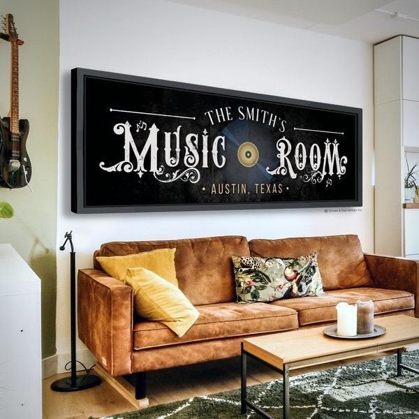 Music Room Sign Personalized Music Studio Sign For Musician Recording Studio Decor Art Guitar Room Wall Decor Gift For Musician Artist