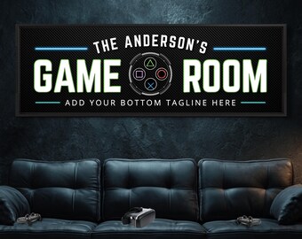 Personalized Game Room Sign, Custom Gamer Wall Decor, Arcade Name Sign