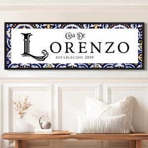 Casa De Sign Spanish Last Name Wall Decor Bienvenidos Mi Casa Welcome Entryway Sign Hispanic Family Name Signs Mexican Talavera Home Decor