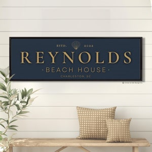 Beach House Sign Personalized Beach Home Sign Nautical Wall Decor For Vacation Home Beach Cottage Decor Modern Farmhouse Coastal Wall Art