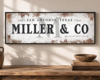 Rustic Personalized Family Name Sign, Last Name Farmhouse Signs, Country Ranch Wall Decor